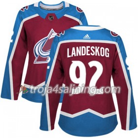 Colorado Avalanche tröja Gabriel Landeskog 92 Adidas 2017-2018 Burgundy Röd Authentic - Dame NHL Tröjor
